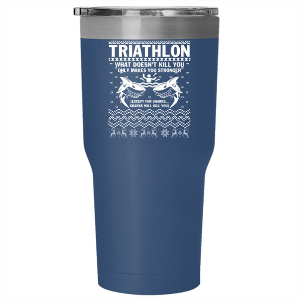 Triathlon Tumbler 30 oz Stainless Steel, Christmas Gift For Triathlon Travel Mug