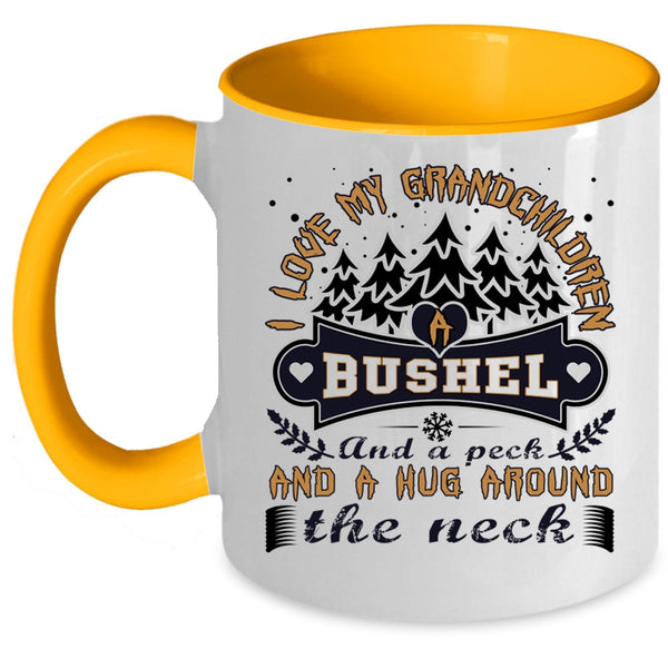 Christmas Gift For Dad Coffee Mug, I Love My Grandchildren Accent Mug