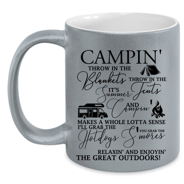 Relaxing And Enjoying The Great Outdoors Coffee Mug, Camping Accent Mug