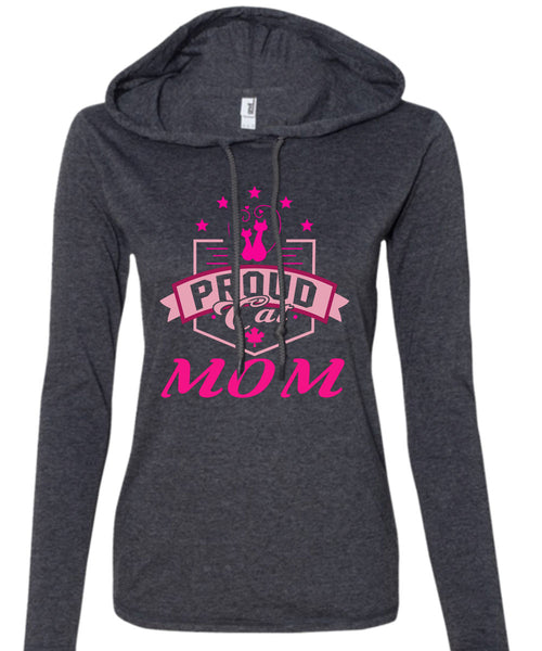 Proud Cat Mom T Shirt, I Love My Cat T Shirt (Anvil Ladies Ringspun Hooded)