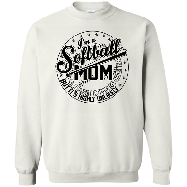 Sporty Mom T Shirt, I'm A Softball Mom Sweatshirt