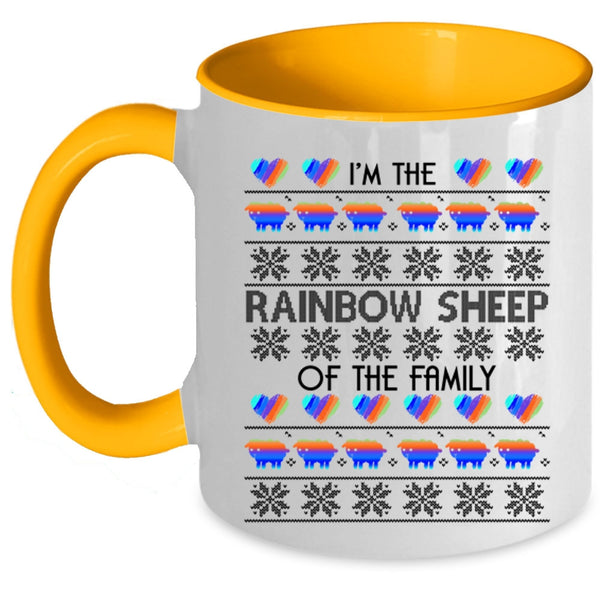 Christmas Coffee Mug, I'm The Rainbow Sheep Of The Family Accent Mug