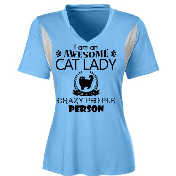 I Am An Awesome Cat Lady Crazy People Person T Shirt, I Love Cat T Shirt