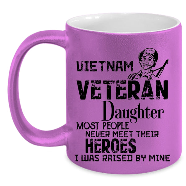 Cool Veteran's Daughter Coffee Mug, Vietnam Veteran Daughter Accent Mug