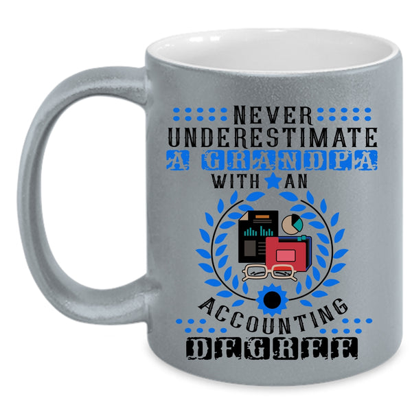 Old Accountant Coffee Mug, Grandpa With An Accounting Degree Accent Mug
