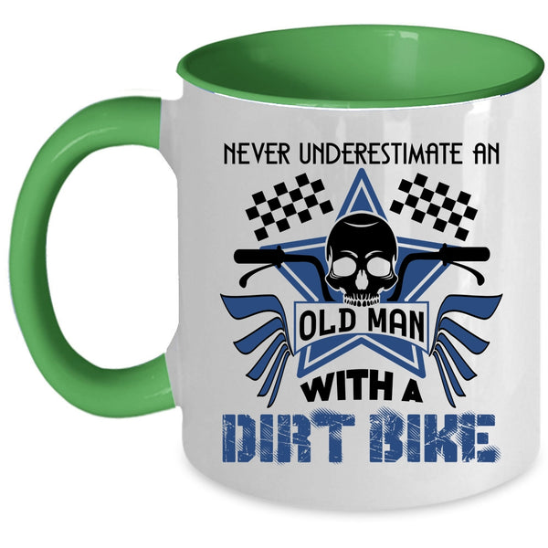 Awesome Grandpa Coffee Mug, An Old Man With A Dirt Bike Accent Mug