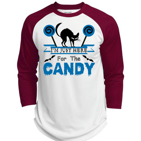 I'm Just Here For The Candy T Shirt, Wait For Halloween T Shirt, Awesome T-Shirts  (Polyester Game Baseball Jersey)