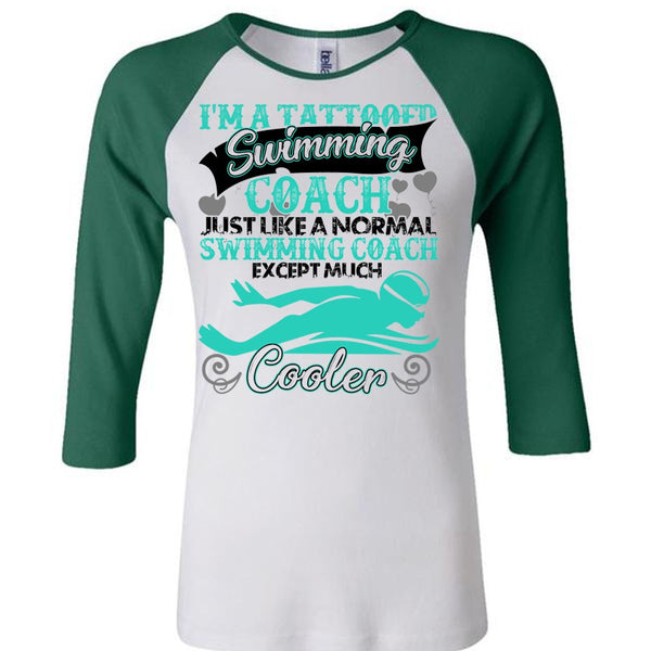 I'm A Tattooed Swimming Coach T Shirt, I Love Swimmer T Shirt, Awesome T-Shirts