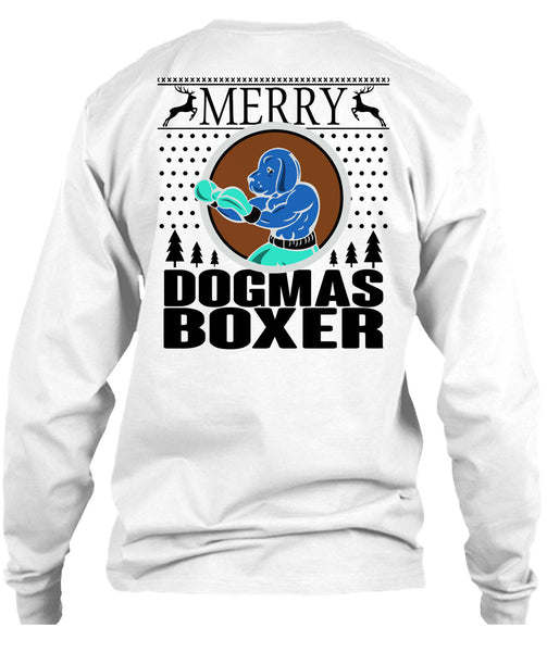 Merry Dogmas Boxer T Shirt, Happy New Year T Shirt