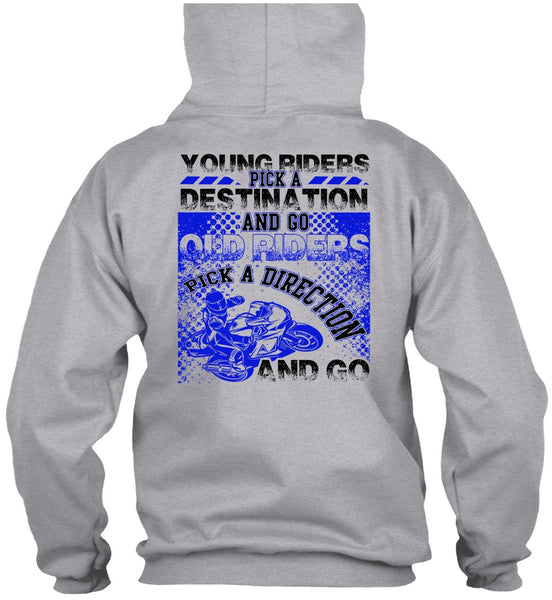 Go Old Riders Pick A Direction T Shirt, I Love Biking T Shirt