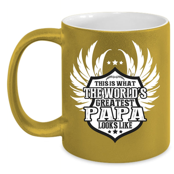 The World's Greatest Papa Looks Like Coffee Mug, Greatest Papa Coffee Cup