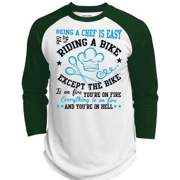 Being A Chef Is Easy T Shirt, I Love Cooking T Shirt, Awesome T-Shirts  (Polyester Game Baseball Jersey)