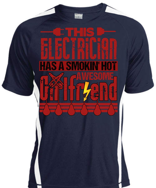 This Electrician T Shirt, Smoking Hot Awesome Girlfriend T Shirt, Cool Shirt