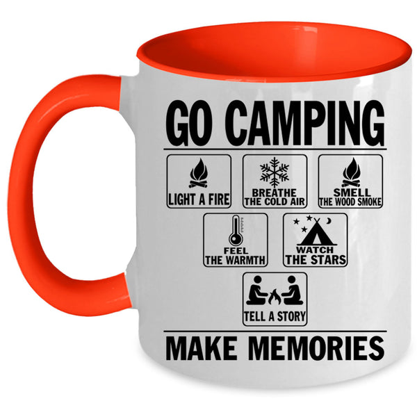 Watch The Stars Coffee Mug, Go Camping Make Memories Accent Mug
