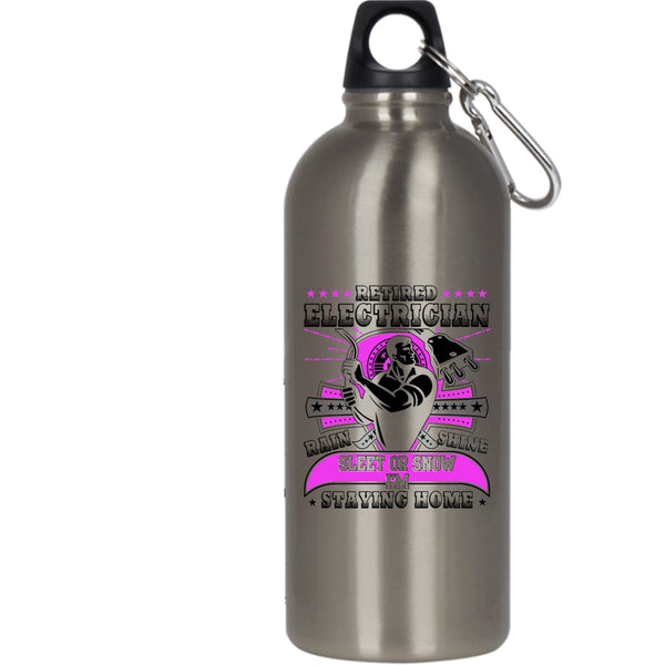 Retired Electrician 20 oz Stainless Steel Bottle,Awesome Retirement Outdoor Sports Water Bottle