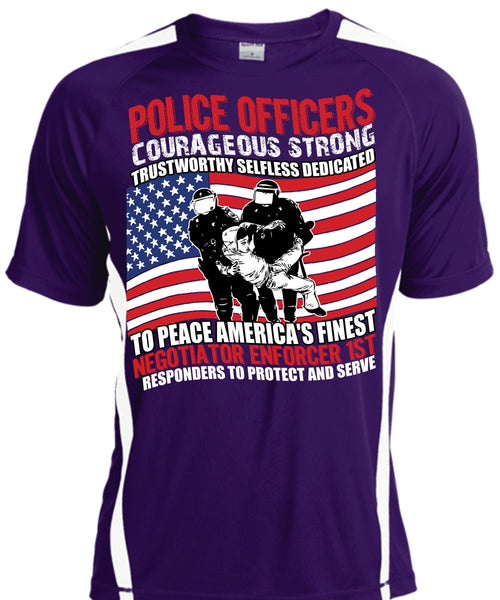 Police Officers Courageous Strong T Shirt, Being A Police T Shirt, Cool Shirt