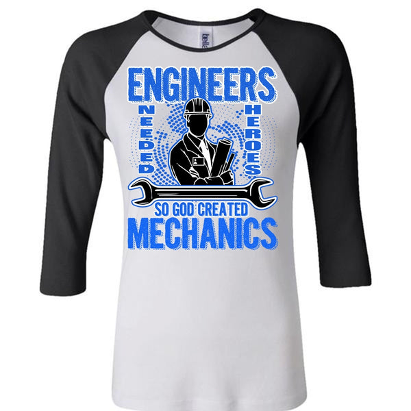 God Created Mechanics T Shirt, Engineers T Shirt, Awesome T-Shirts