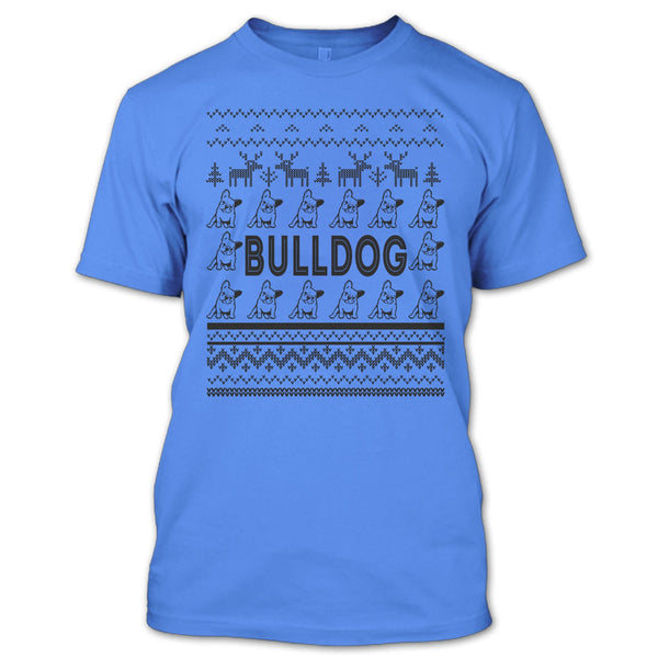 Bulldog T Shirt, Dog Merry Christmas T Shirt