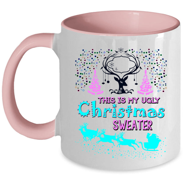 Cute Christmas Coffee Mug, This Is My Ugly Christmas Sweater Accent Mug