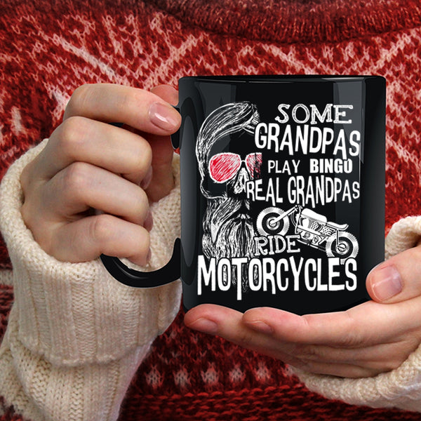 Real Grandpas Ride Motorcycles Coffee Mug, Awesome Grandpas Coffee Cup