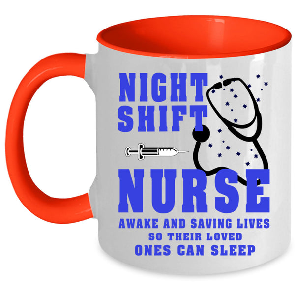 Cute Nurses Coffee Mug, Night Shift Nurse Accent Mug