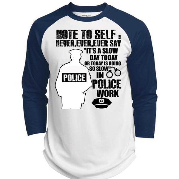 Slow Police Work T Shirt, I Love Police T Shirt, Awesome T-Shirts  (Polyester Game Baseball Jersey)