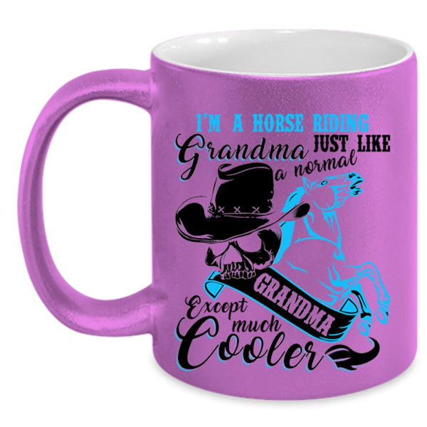 Cool Grandma Coffee Mug, I'm A Horse Riding Grandma Accent Mug