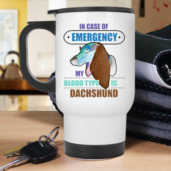 Gift For Dog Lovers Travel Mug, My Dachshund Mug