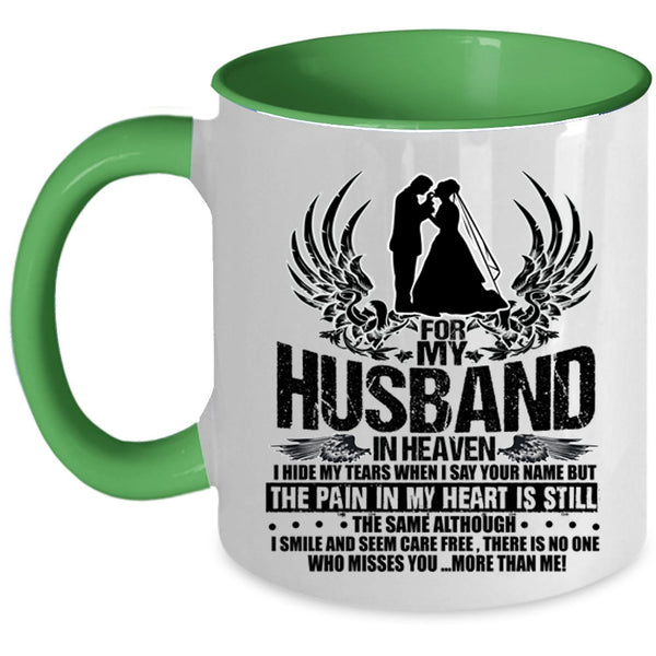 Awesome Wife Coffee Mug, For My Husband In Heaven Accent Mug
