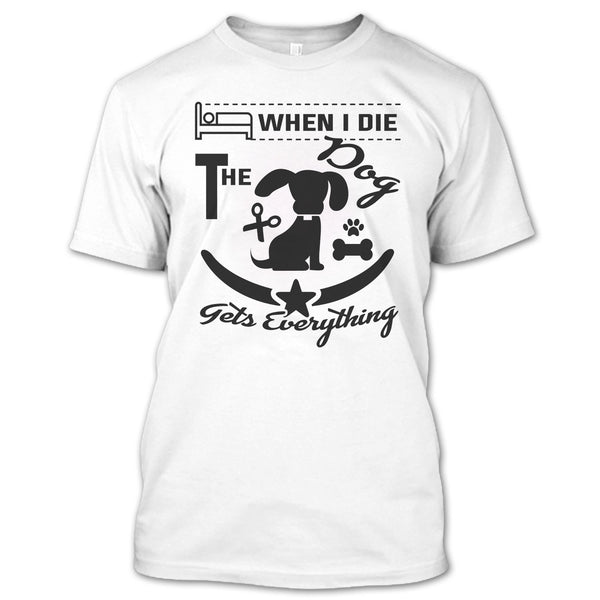 A black t-shirt with the shopify logo