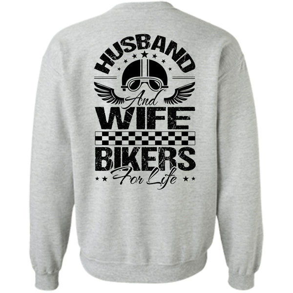I Love Biker T Shirt, Husband And Wife Bikers For Life Sweatshirt
