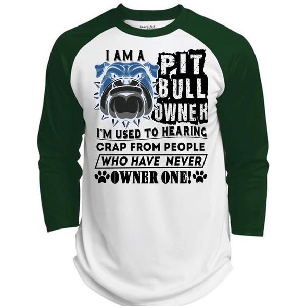 I Am A Pit Bull Owner T Shirt, I Love Dogs T Shirt, Awesome T-Shirts  (Polyester Game Baseball Jersey)