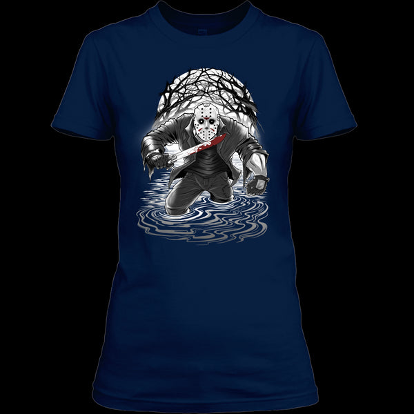 A black t-shirt with the shopify logo