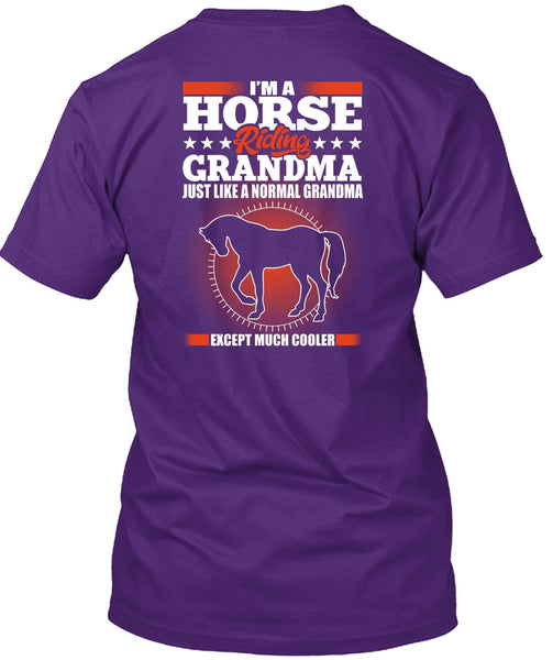 I'm A Horse Riding Grandma T Shirt, Normal Grandma T Shirt