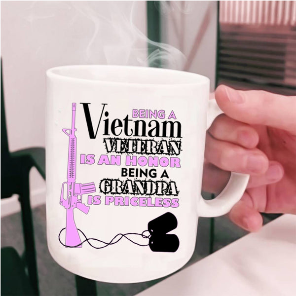 Being A Grandpa Coffee Mug, Being A Vietnam Veteran Cup