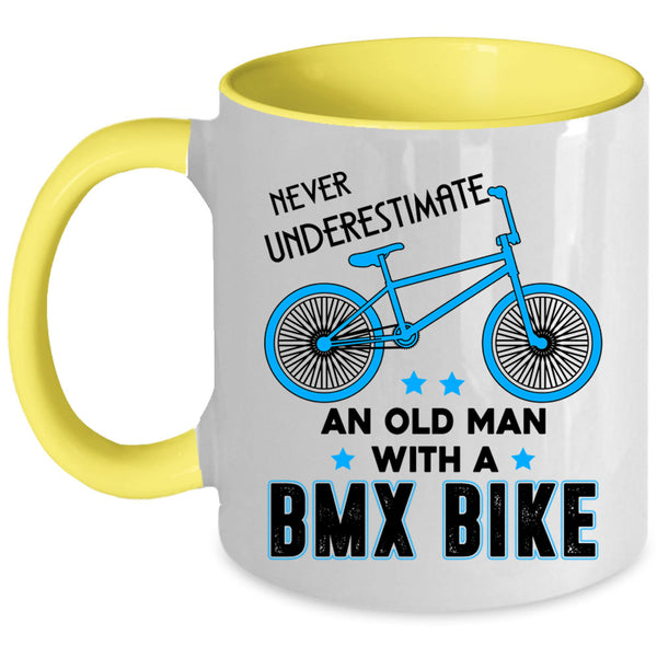 Funny Grandpa Coffee Mug, An Old Man With A BMX Bike Accent Mug