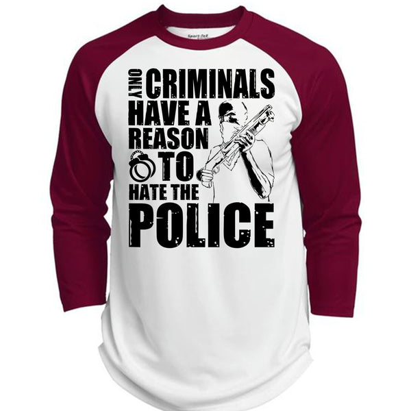 Reason To Hate The Police T Shirt, I Love Police T Shirt, Awesome T-Shirts  (Polyester Game Baseball Jersey)