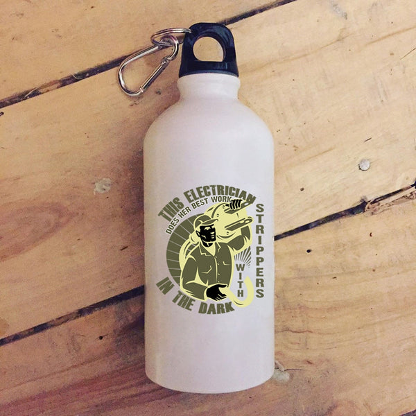 This Electrician Does Her Best Work 20 oz Stainless Steel Bottle,Cute Electricians Outdoor Sports Water Bottle