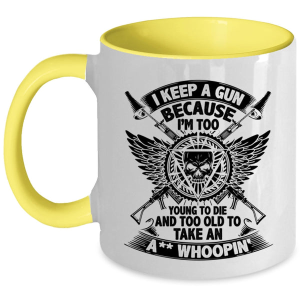 Cool Gift For Gunaholic Coffee Mug, Funny Gun Owner Accent Mug