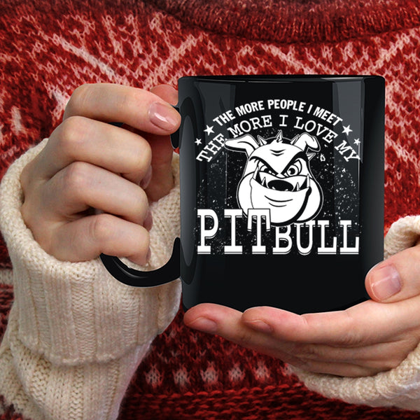 I Love My Pitbull Coffee Mug, Cool Pit Bull Lover Coffee Cup