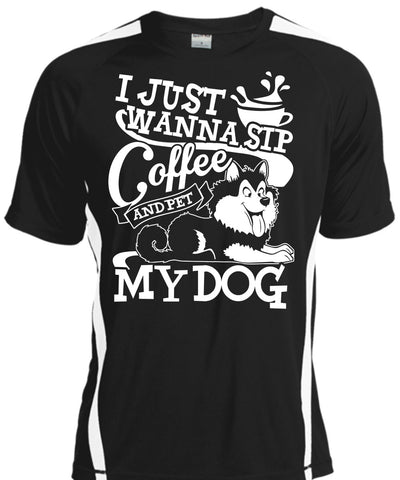 A black t-shirt with the shopify logo