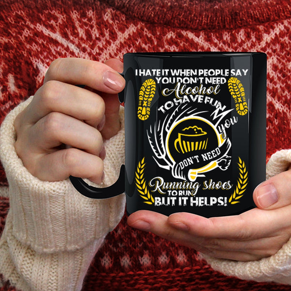 You Don't Need Running Shoes To Run Coffee Mug, Funny Runner Coffee Cup