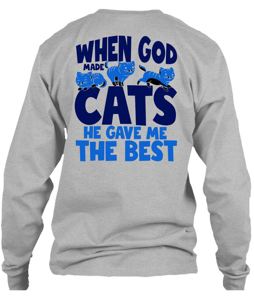 When God Made Cats T Shirt, I Love My Cats T Shirt