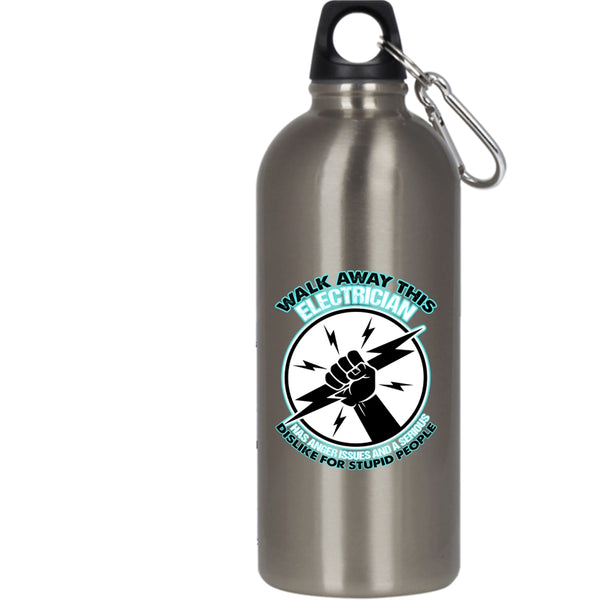 Walk Away This Electrician Has Anger 20 oz Stainless Steel Bottle,Cool Electricians Outdoor Sports Water Bottle