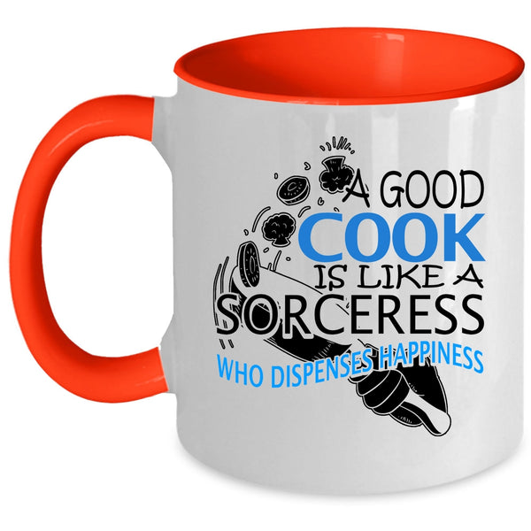 I Love Cooking Coffee Mug, A Good Cook Is Like A Sorceress Accent Mug