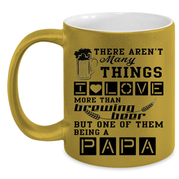Being A Papa Coffee Mug, I Love Brewing Beer Accent Mug
