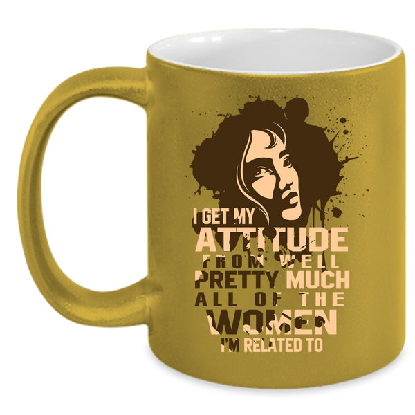 I Get My Attitude Coffee Mug, Cool Gift For My Wife Coffee Cup
