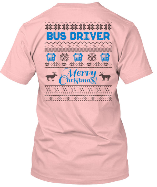 Bus Driver Merry Christmas T Shirt, I Love Driving T Shirt