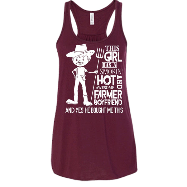 Awesome Farmer Boyfriend T Shirt, Coolest Farmer's Girlfriend T Shirt, Cool T Shirt