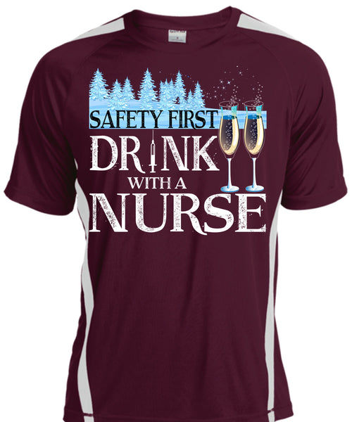 Safety First Drink With A Nurse T Shirt, I Love Christmas T Shirt, Cool Shirt